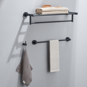 Black Towel Rack Combination
