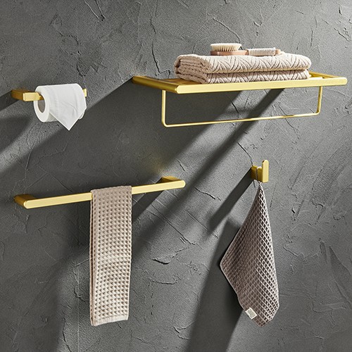 Golden Towel Rack Combination